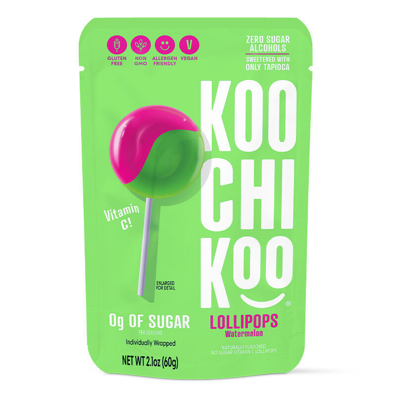 KOOCHIKOO No Sugar Lollipops Vitamin C Watermelon 62g