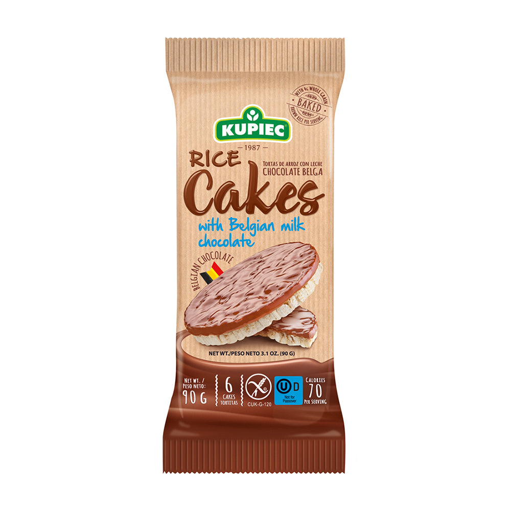 KUPIEC Gluten Free Rice Cakes - Milk Chocolate 90g