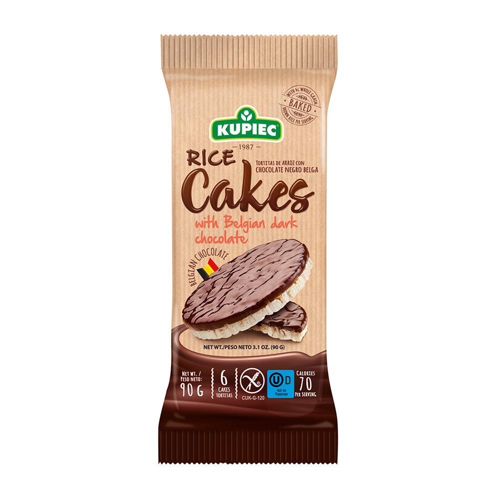 KUPIEC Gluten Free Rice Cakes - Dark Chocolate 90g