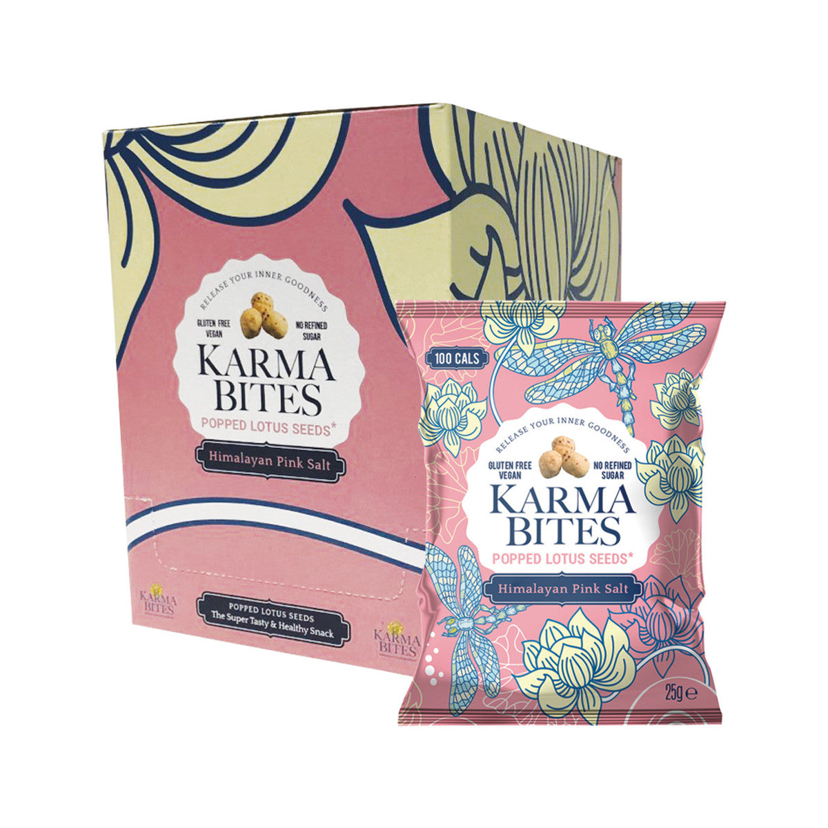 Karma Bites Popped Lotus Seeds Himalayan Pink Salt