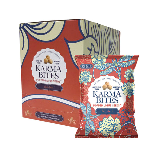 Karma Bites Popped Lotus Seeds Peri-Peri 25g