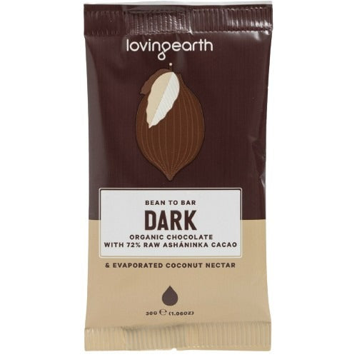 LOVING EARTH Dark Chocolate with 72% Raw Ashaninka Cacao