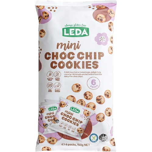 LEDA Mini Choc Chip Cookies 6 Pack 6x150g