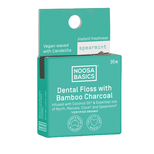 NOOSA BASICS Dental Floss with Bamboo Charcoal - Spearmint 35m