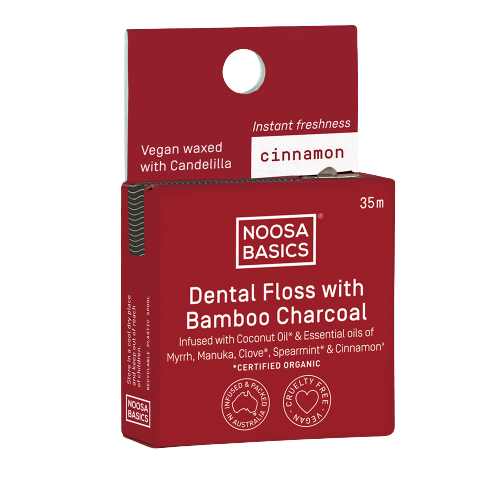 NOOSA BASICS Dental Floss with Bamboo Charcoal - Cinnamon 35m