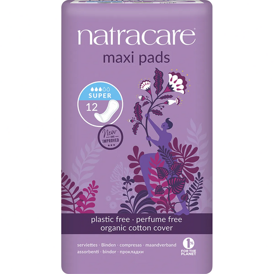 NATRACARE Maxi Pads Super 12pk