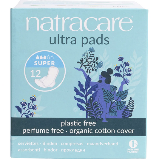 NATRACARE Ultra Pads Super (Wings) 12pk