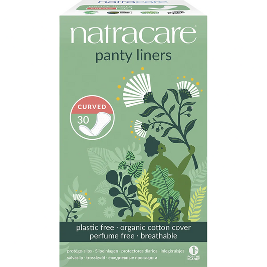 NATRACARE Panty Liners Curved 30pk