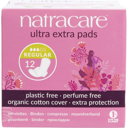 NATRACARE Ultra Extra Pads Regular (Wings) 12pk