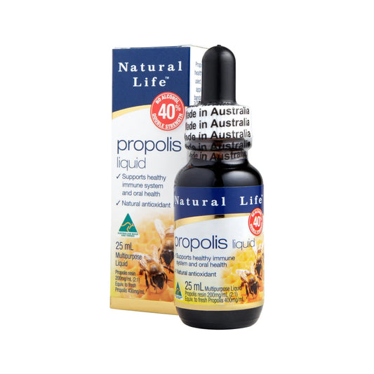 Natural Life Propolis Liquid No Alcohol (40%) Double Strength 25ml