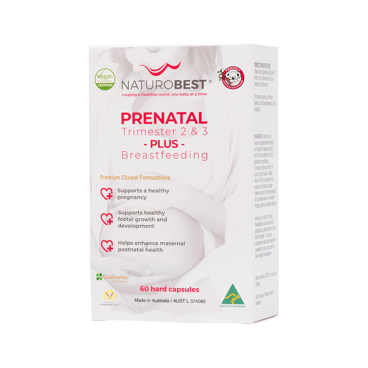 NaturoBest Prenatal Trimester 2 & 3 Plus Breastfeeding 60c