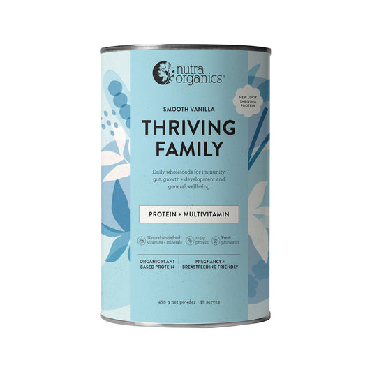 Nutra Organics Organic Thriving Family Protein (Protein + Multivitamin) Smooth Vanilla 450g