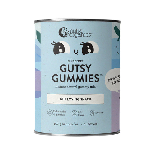 Nutra Organics Gutsy Gummies (Gut Loving Snack) Blueberry 150g x Mould included