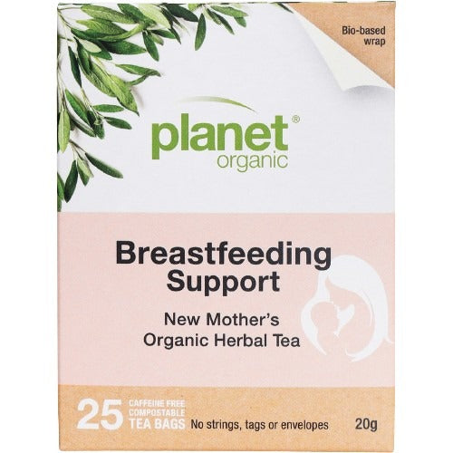 PLANET ORGANIC Herbal Tea Bags New Mother's Breastfeeding Support 25pk