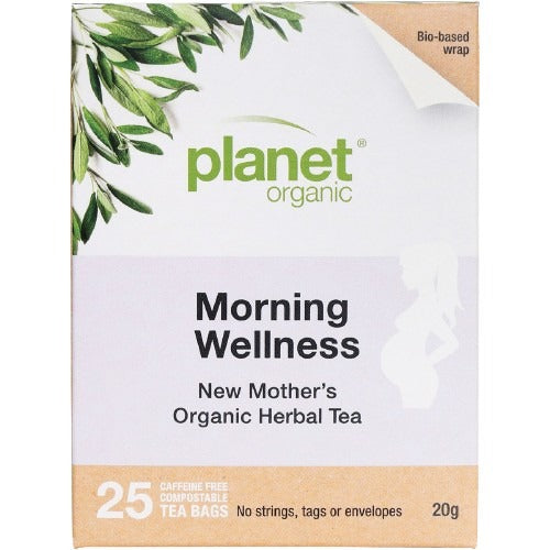 PLANET ORGANIC Herbal Tea Bags New Mother's Morning Wellness 25pk