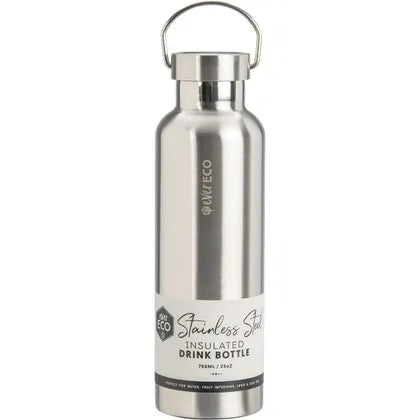 EVER ECO Insulated Stainless Steel Bottle Brushed Stainless 750ml