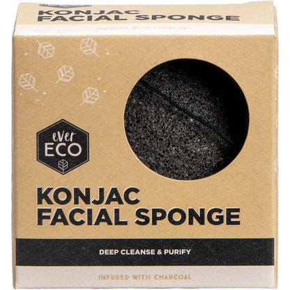 EVER ECO Konjac Facial Sponge Charcoal