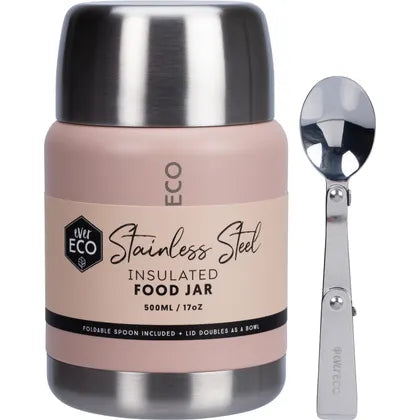 EVER ECO Insulated Stainless Steel Food Jar Rose 500ml