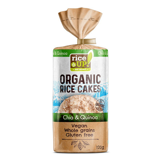 RICE UP Organic Brown Rice Cakes Chia & Quinoa 120g