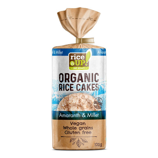 RICE UP Organic Brown Rice Cakes Millet & Amaranth 120g