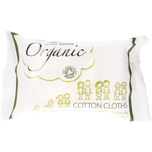 SIMPLY GENTLE ORGANIC Cotton Cloths Use Wet or Dry 30pk