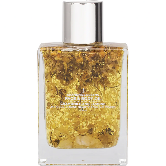 SUMMER SALT BODY Face & Body Oil 24K Gold Chamomile Citrine Quartz 100ml