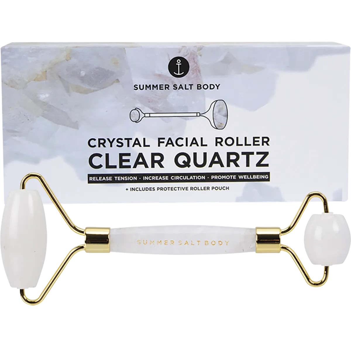 SUMMER SALT BODY Crystal Facial Roller Clear Quartz