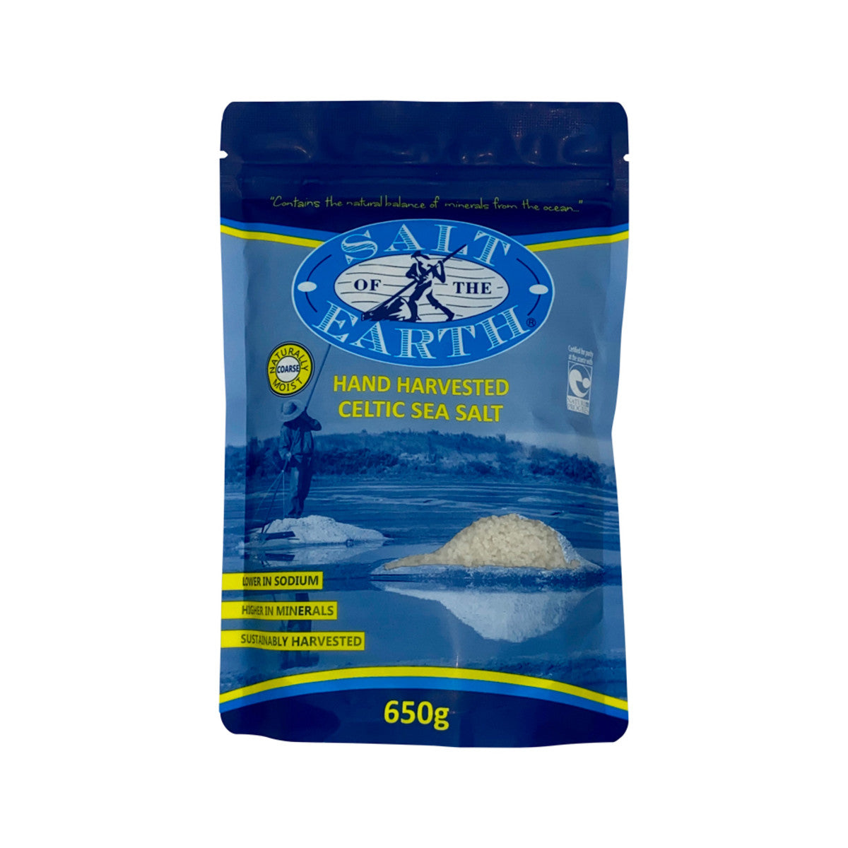 Salt Of The Earth Hand Harvested Celtic Sea Salt Coarse 650g