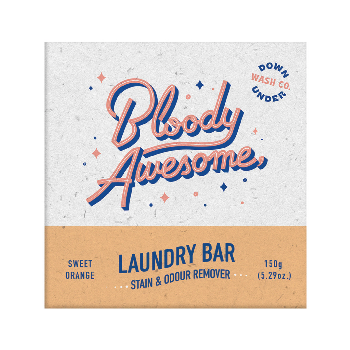 Downunder Wash Co. Laundry Bar Stain & Odour Remover Sweet Orange 150g