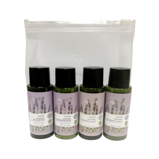 Ausganica Organic Hair & Body Travel Kit Soothing Lavender 30ml x 4 Pack