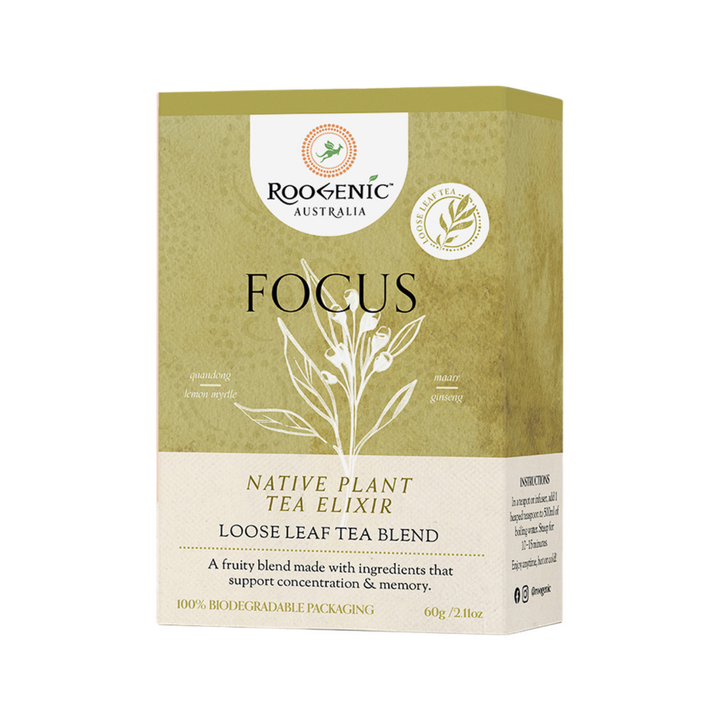 Roogenic Australia Focus (Native Plant Tea Elixir) Loose Leaf 60g