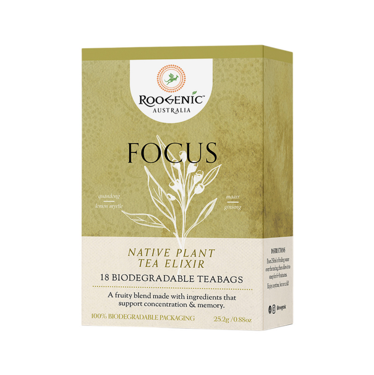 Roogenic Australia Focus (Native Plant Tea Elixir) x 18 Tea Bags