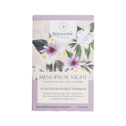 Roogenic Australia Menopause Night (Native Plant Tea Elixir) x 18 Tea Bags