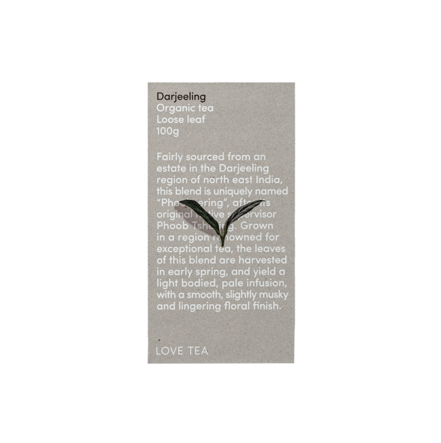 Love Tea Organic Darjeeling Tea Loose Leaf 100g