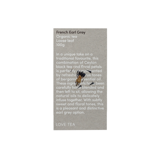 Love Tea Organic French Earl Grey Tea Loose Leaf 100g