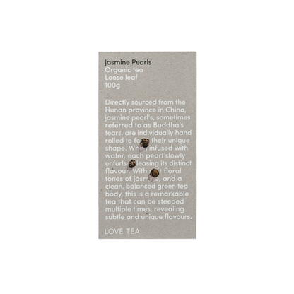 Love Tea Organic Jasmine Pearls Tea Loose Leaf 100g