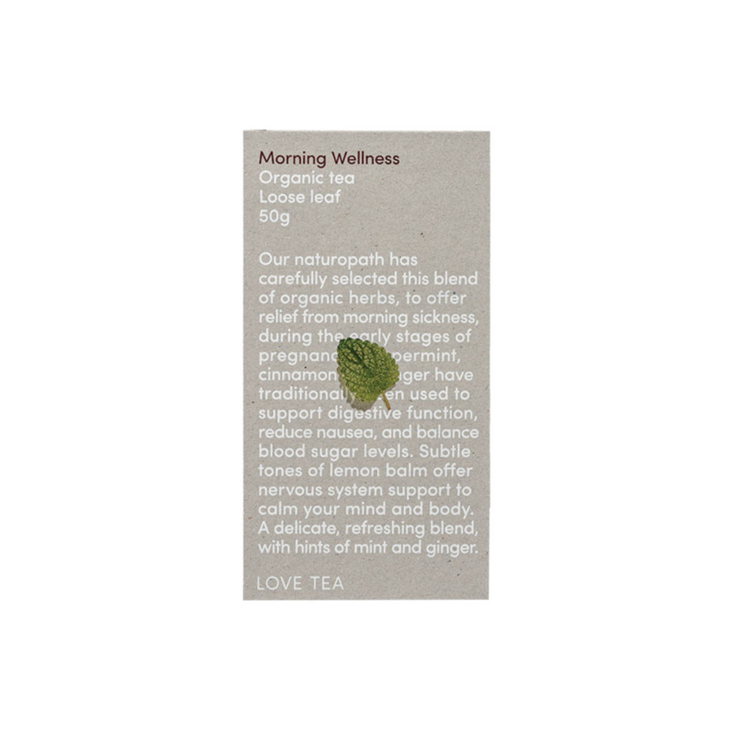 Love Tea Organic Morning Wellness Tea Loose Leaf 50g