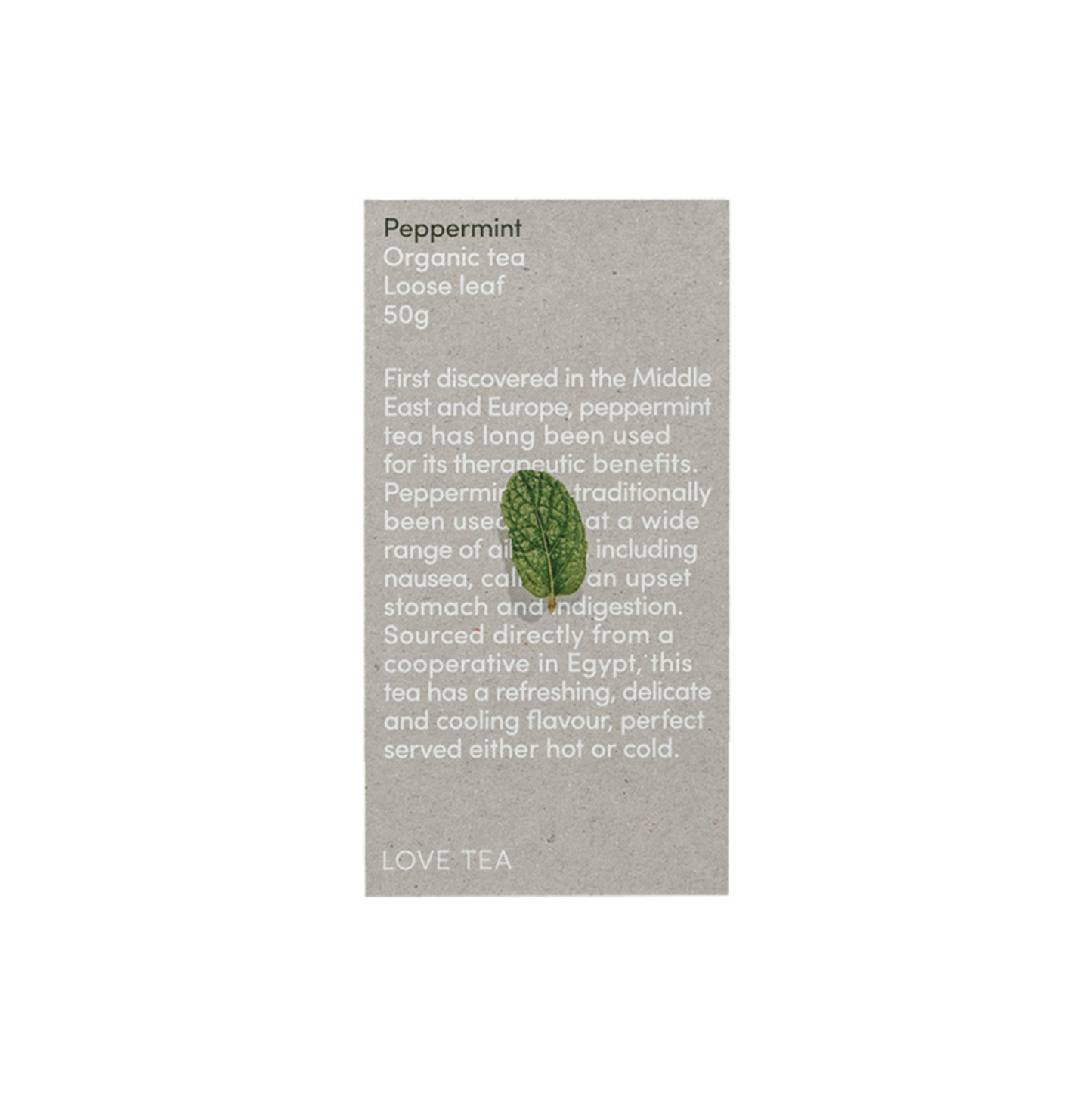 Love Tea Organic Peppermint Tea Loose Leaf 50g