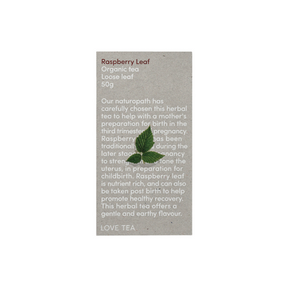 Love Tea Organic Raspberry Leaf Tea Loose Leaf 50g