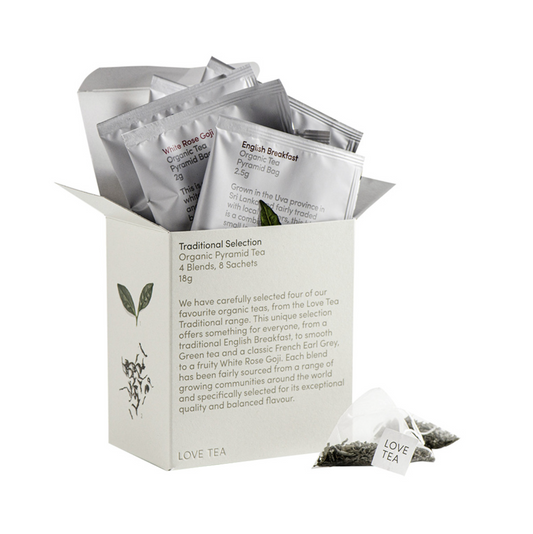 Love Tea Organic Traditional Tea Selection x 8 Pyramids