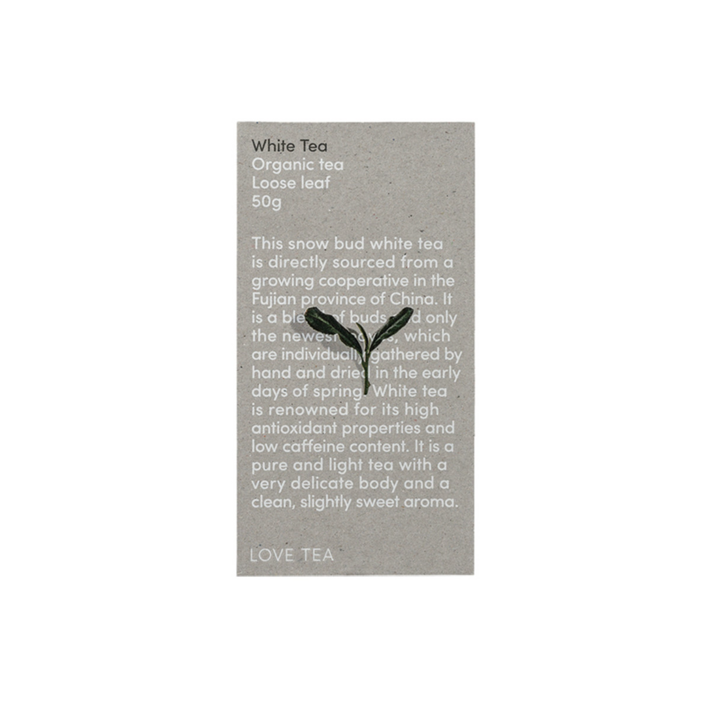 Love Tea Organic White Tea Loose Leaf 50g