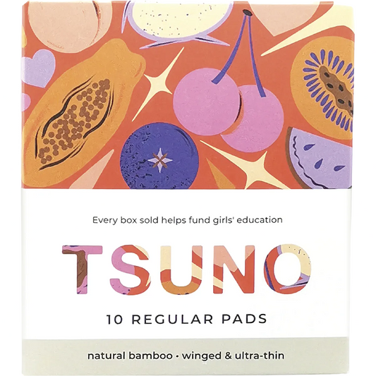 TSUNO Natural Bamboo Pads Regular Winged & Ultra Thin 10pk