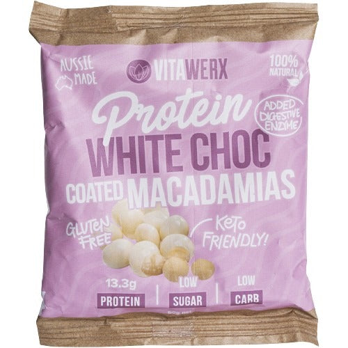 VITAWERX Protein White Chocolate Coated Macadamias 60g