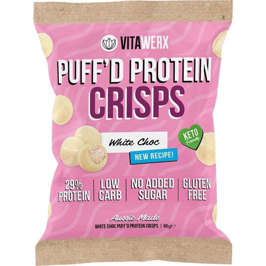 VITAWERX Puff'd Protein Crisps White Choc