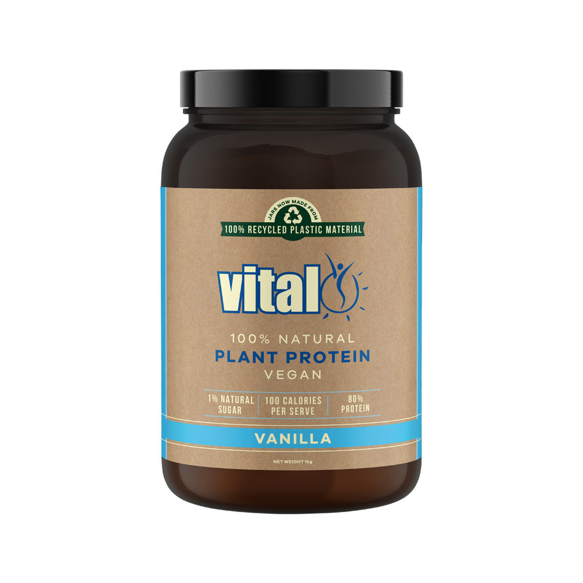 Martin & Pleasance Vital Protein 100% Natural Plant Based (Pea Protein Isolate) Vanilla 1kg