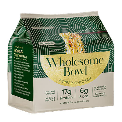 WHOLESOME BOWL Noodle Pack - Pepper Chicken 4x90g