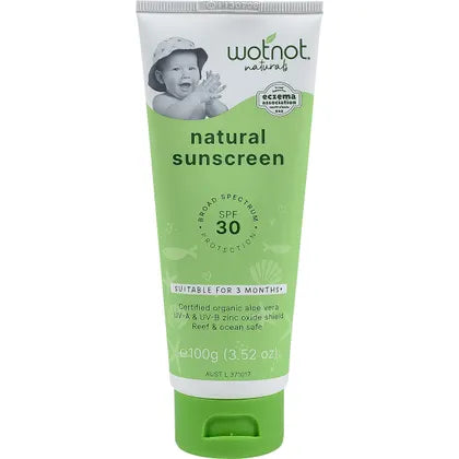 WOTNOT Natural Sunscreen SPF 30 Suitable For 3 Months+ 100g