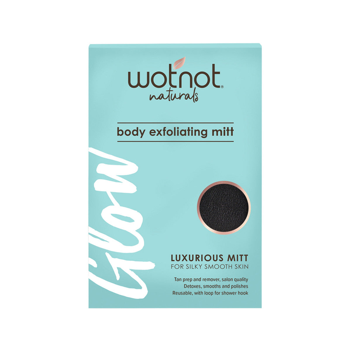 Wotnot Naturals Glow Body Exfoliating Mitt (Luxurious Mitt for for Silky Smooth Skin)