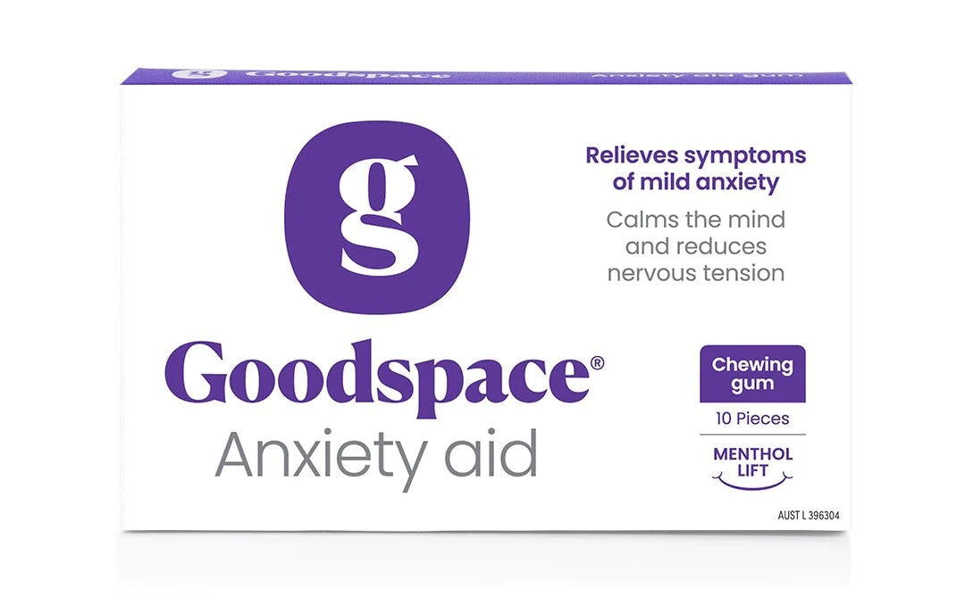 Goodspace Anxiety Aid Chewing Gum Menthol Lift 10pc